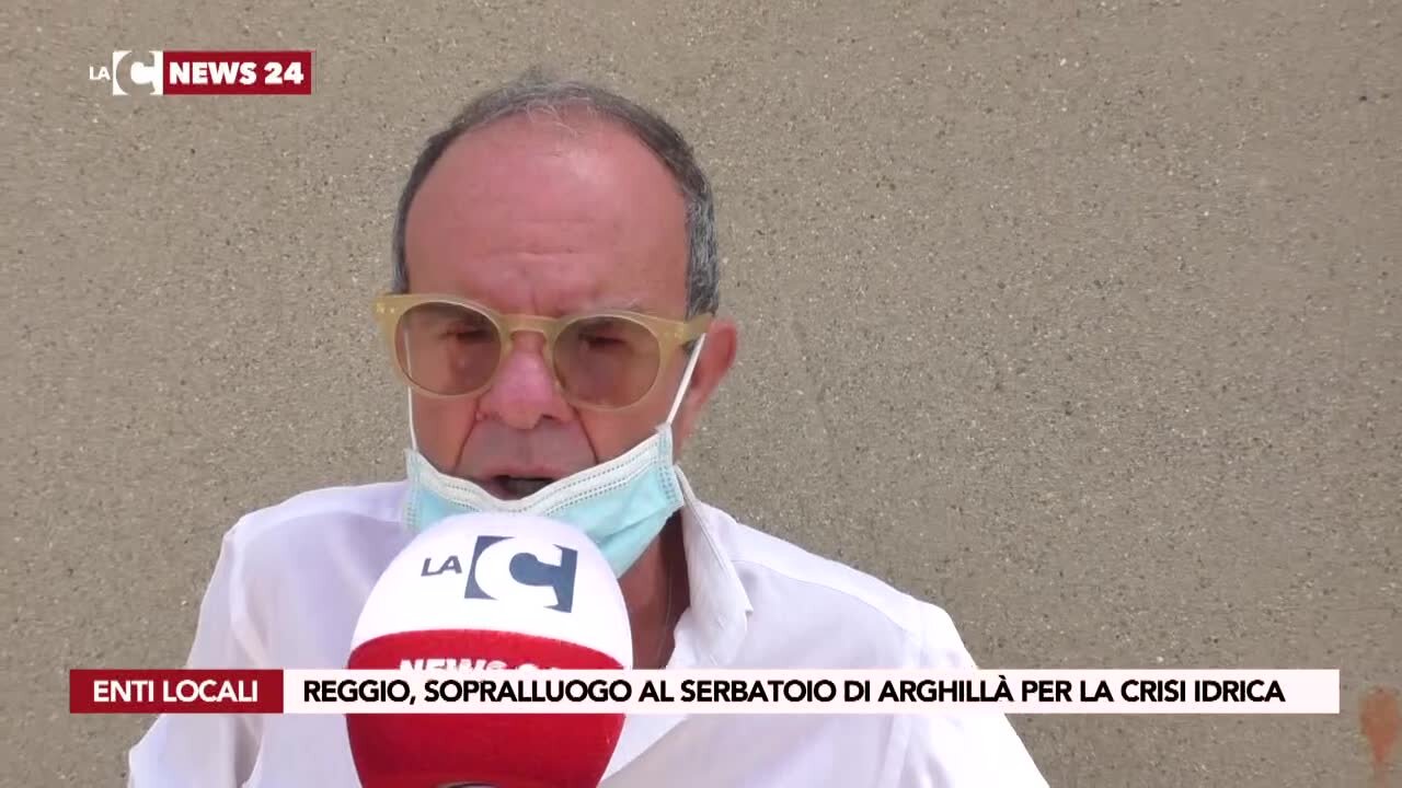 Reggio, sopralluogo al serbatoio di Arghillà per la crisi idrica