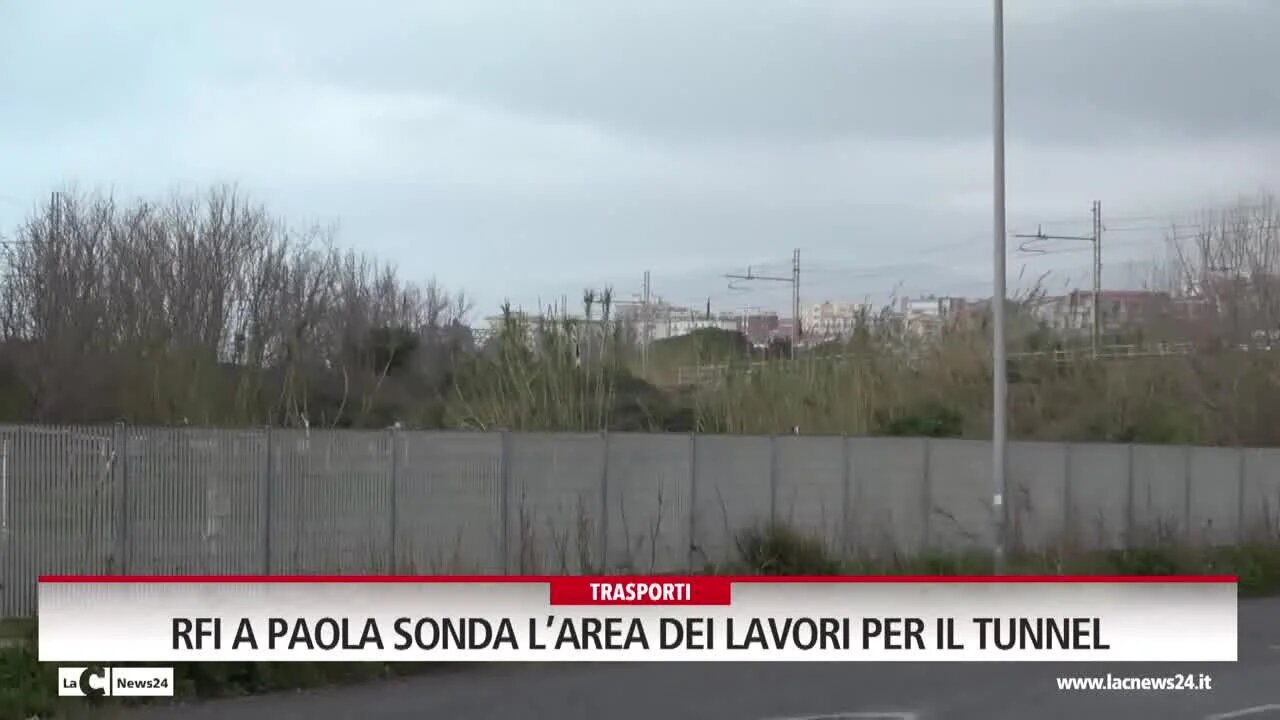 Rfi a Paola sonda l’area dei lavori per il tunnel