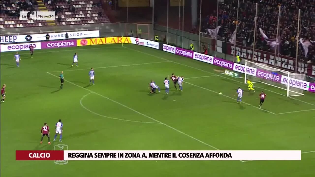 Reggina sempre in zona A, mentre il Cosenza affonda