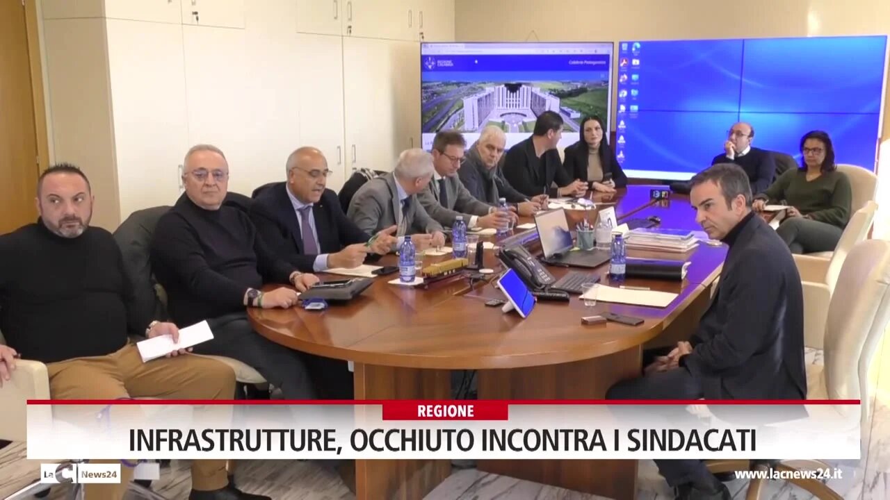 Infrastrutture, Occhiuto incontra i sindacati