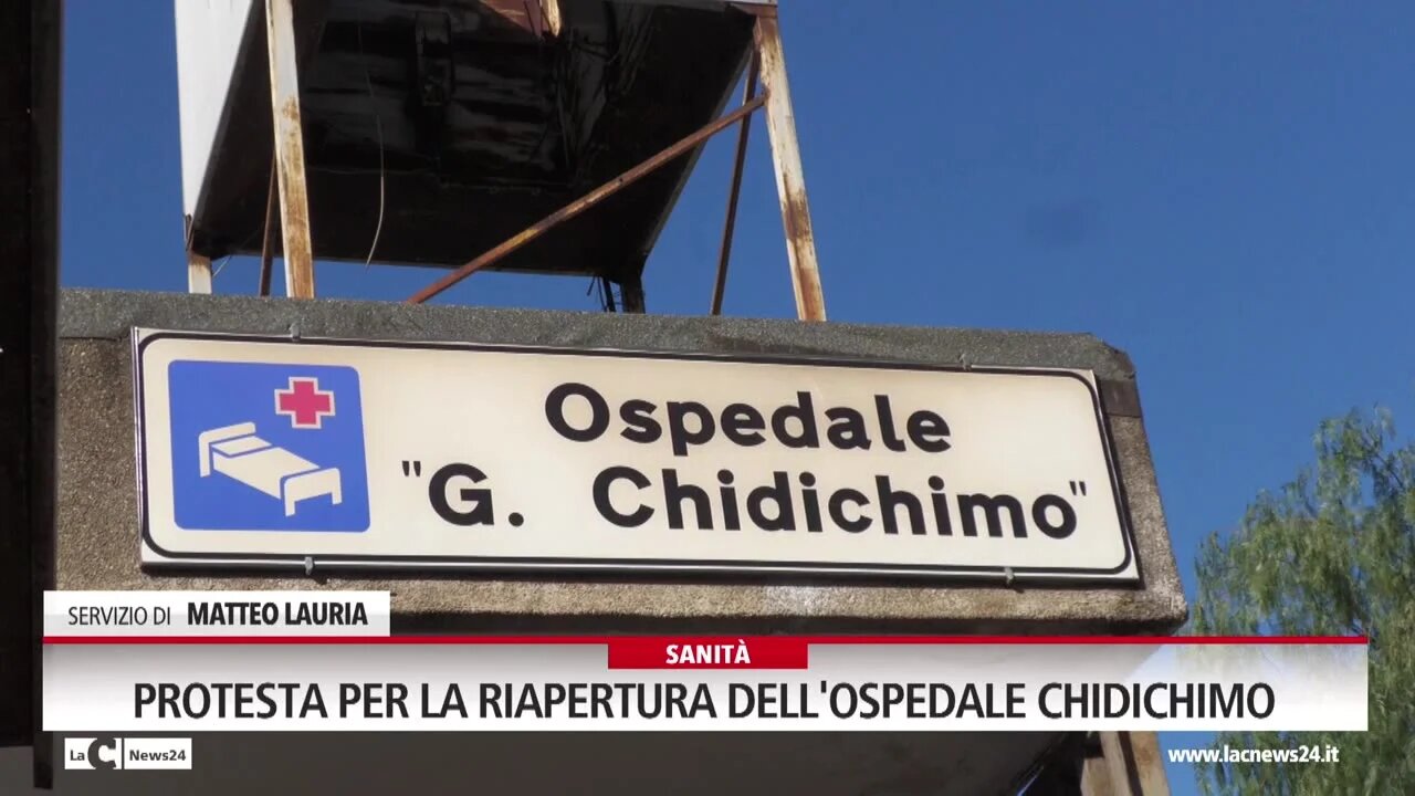 Protesta per la riapertura dell'ospedale Chidichimo