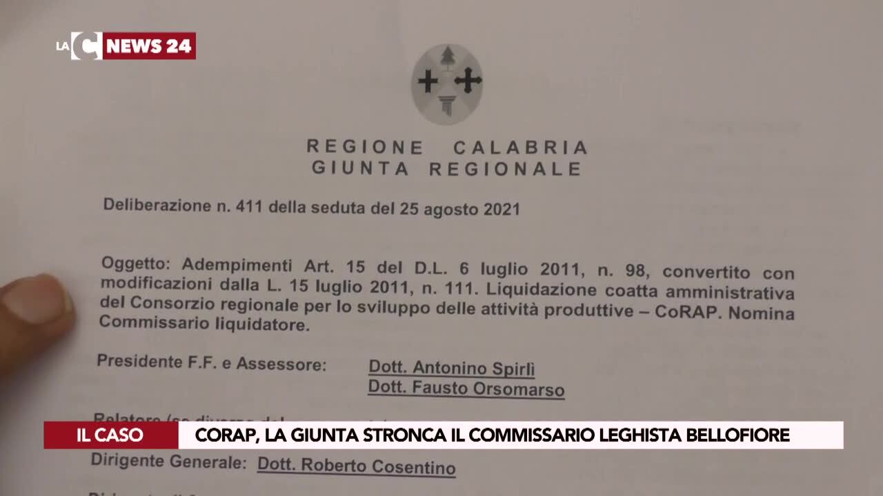 Corap, la giunta stronca il commissario leghista Bellofiore