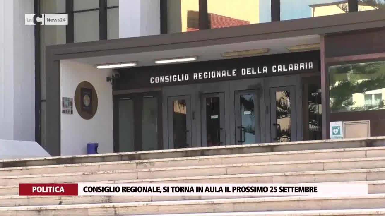 Consiglio regionale, si torna in aula il prossimo 25 settembre