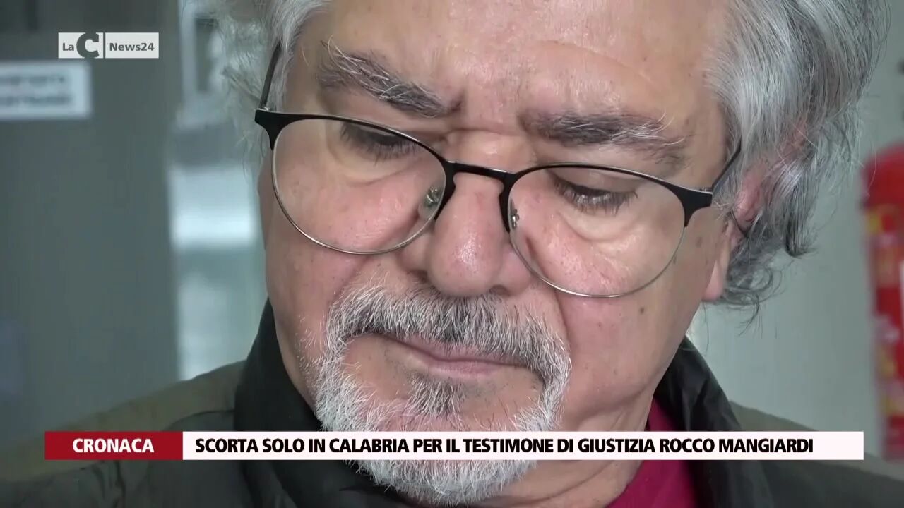 Scorta solo in Calabria per il testimone di giustizia Rocco Mangiardi