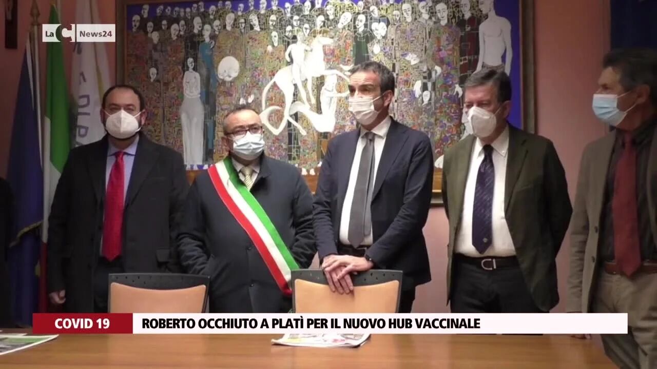 Roberto Occhiuto a Platì per il nuovo hub vaccinale