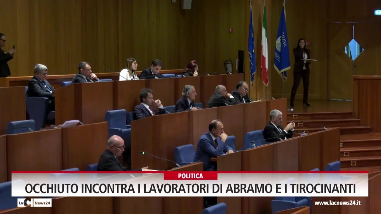 Occhiuto incontra i lavoratori di Abramo e i tirocinanti