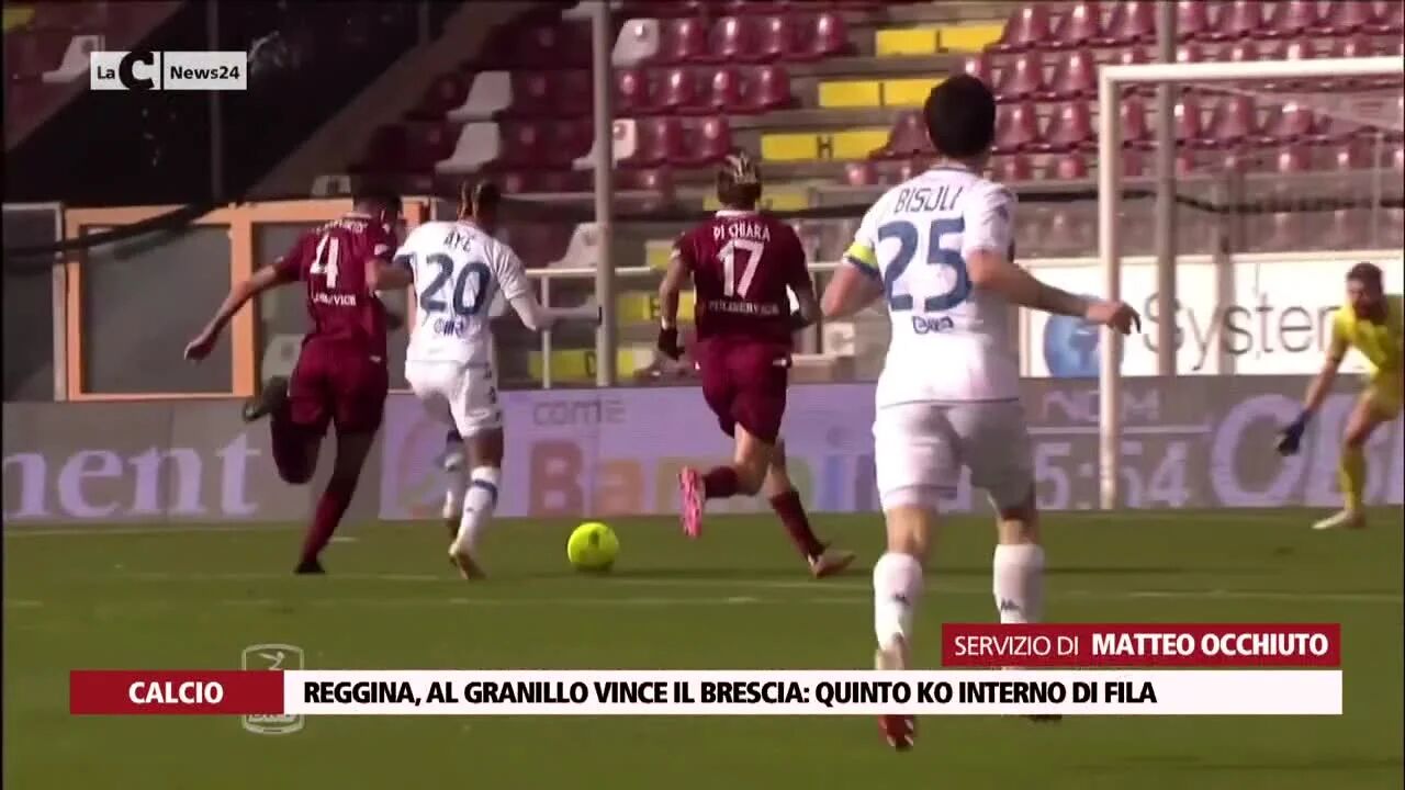 Reggina, al Granillo vince il Brescia, quinto ko interno di fila