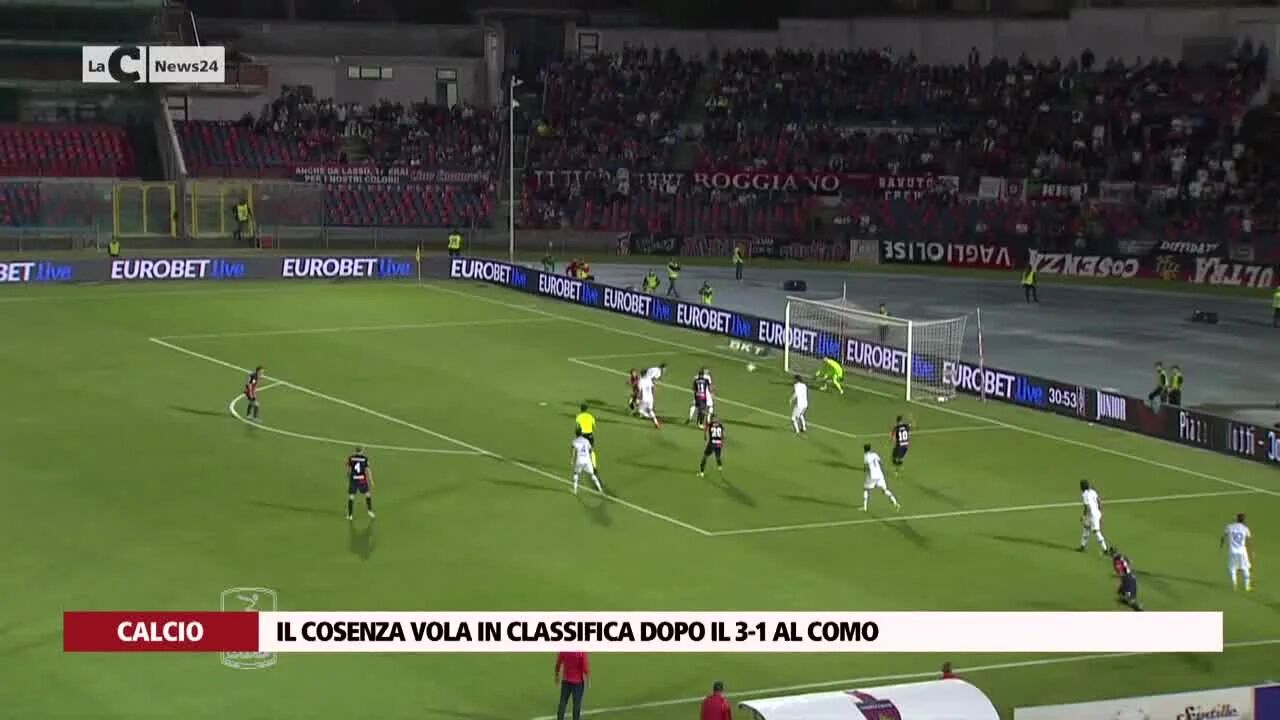 Il Cosenza vola in classifica dopo il 3-1 al Como
