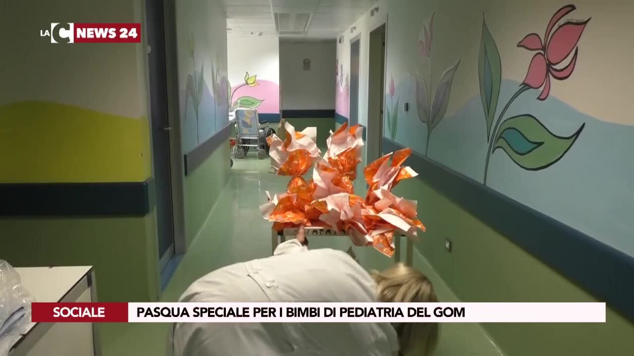 Pasqua speciale per i bimbi di pediatria del Gom