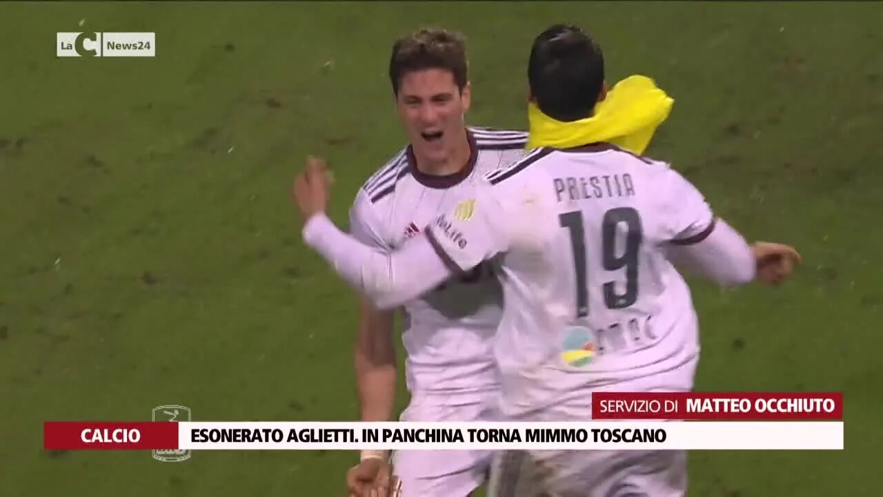 Reggina, esonerato Aglietti. In panchina torna Mimmo Toscano