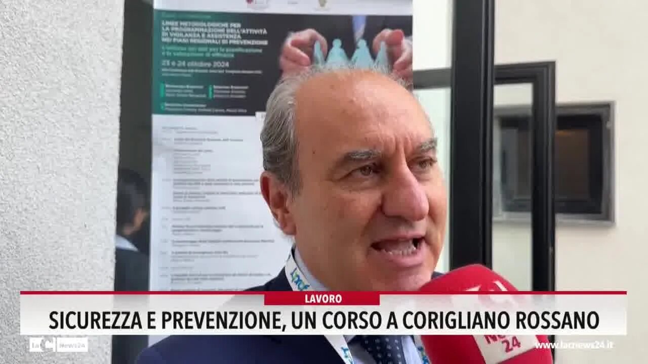 Sicurezza e prevenzione, un corso a Corigliano Rossano