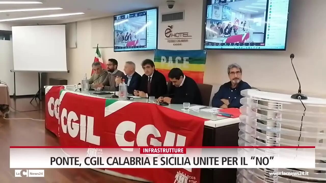 Ponte, Cgil Calabria e Sicilia unite per il “no”