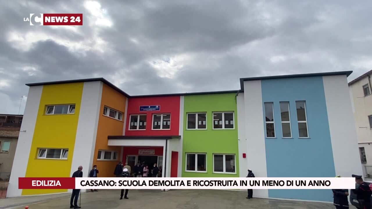 Cassano: scuola demolita e ricostruita in un meno di un anno