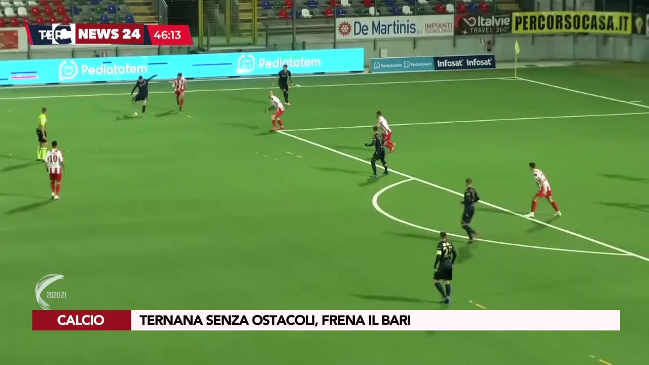 Ternana senza ostacoli, frena il Bari