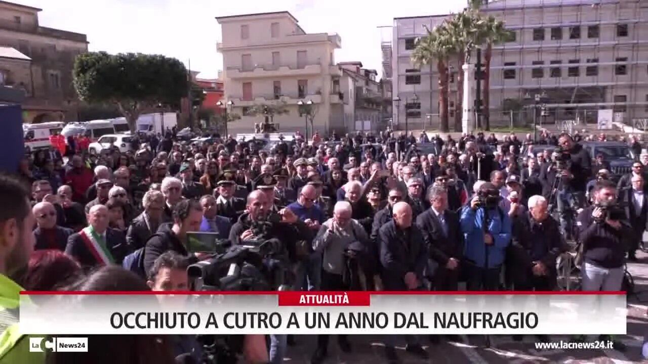 Occhiuto a Cutro a un anno dal naufragio