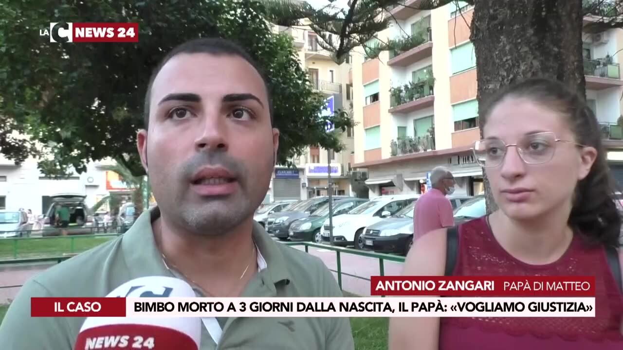 Bimbo morto a 3 giorni dalla nascita, il papà: «Vogliamo giustizia»