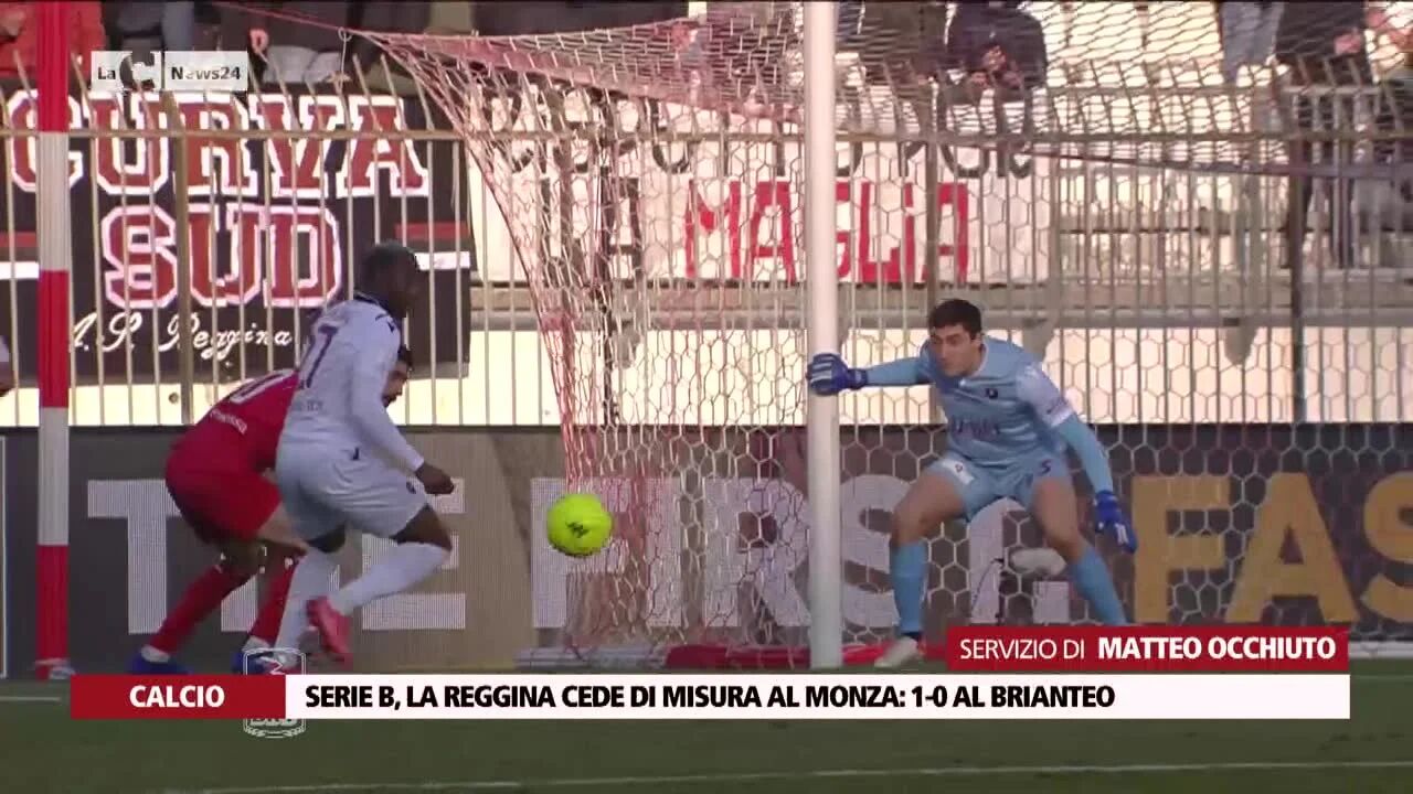 Serie B, la Reggina cede di misura al Monza: 1-0 al Brianteo