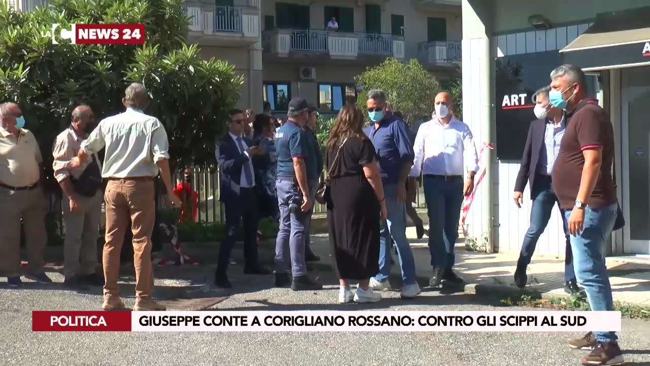 Giuseppe Conte a Corigliano Rossano: contro gli scippi al Sud