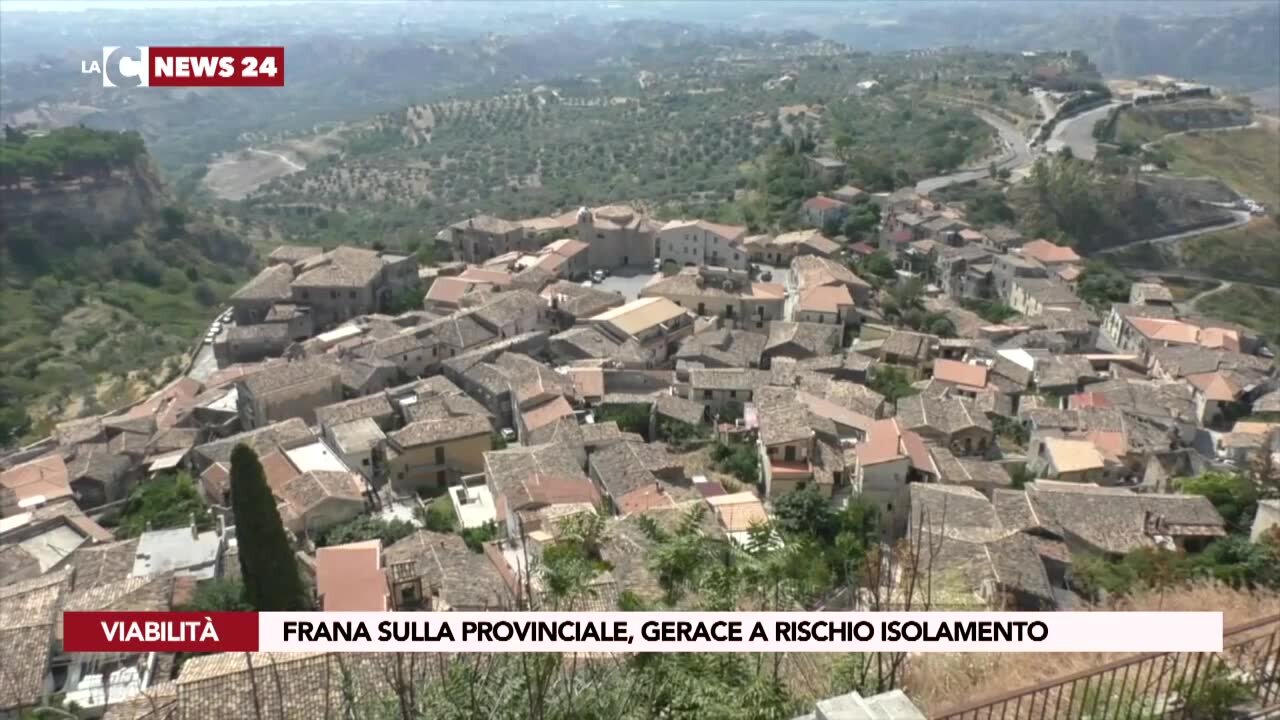 Frana sulla provinciale, Gerace a rischio isolamento