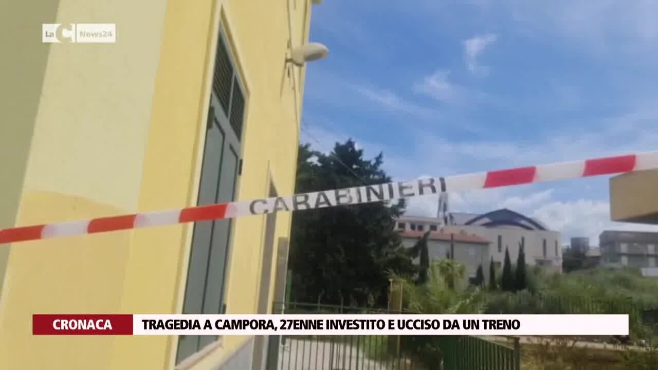 Tragedia a Campora, 27enne investito e ucciso da un treno