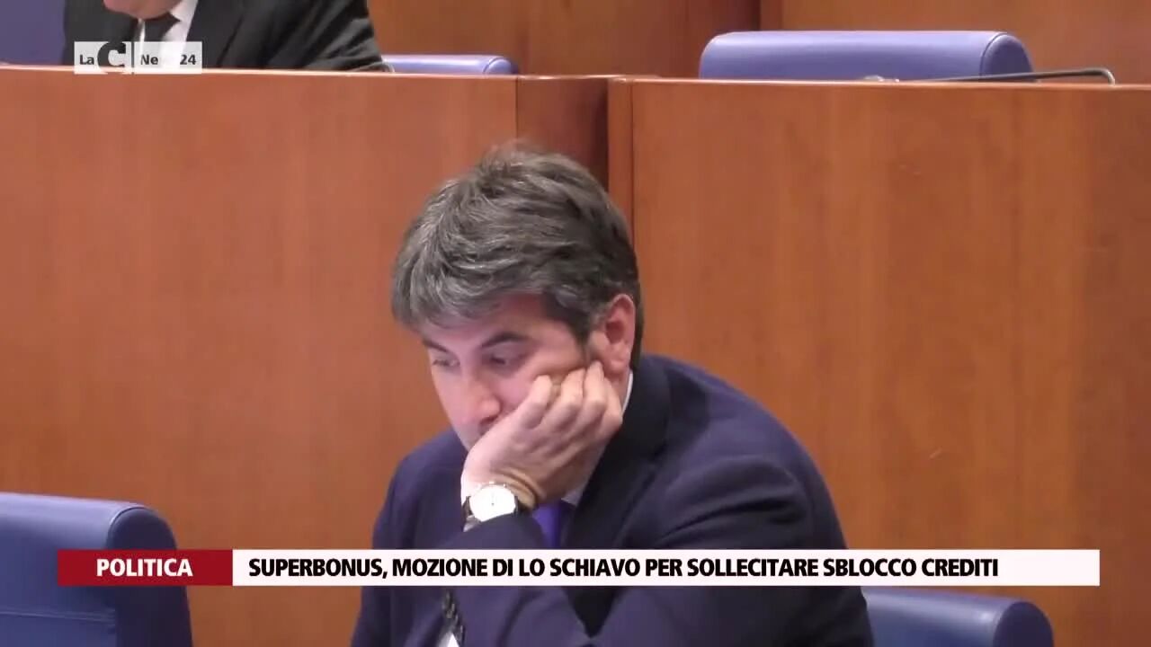 Superbonus, mozione di Lo Schiavo per sollecitare sblocco crediti