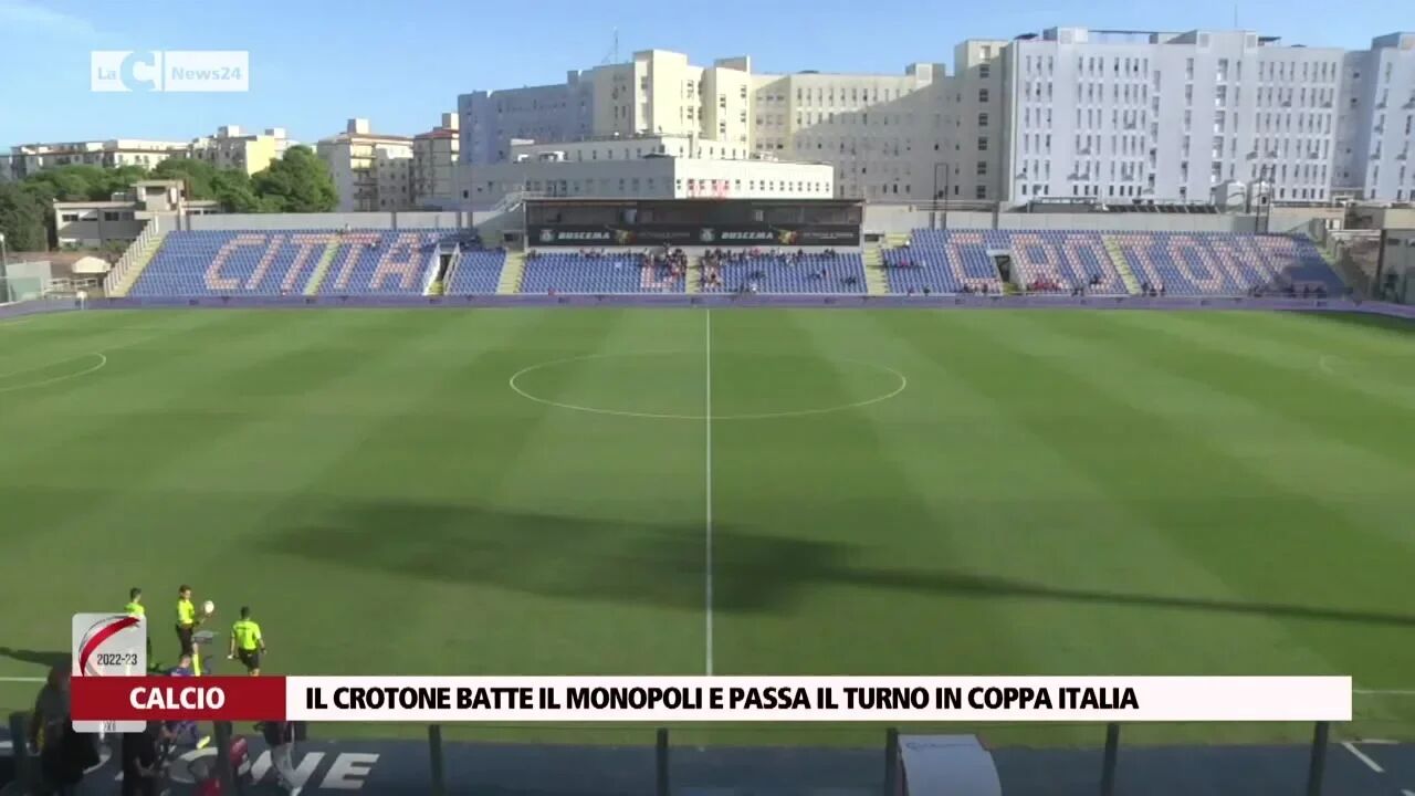 Il Crotone batte il Monopoli e passa il turno in Coppa Italia