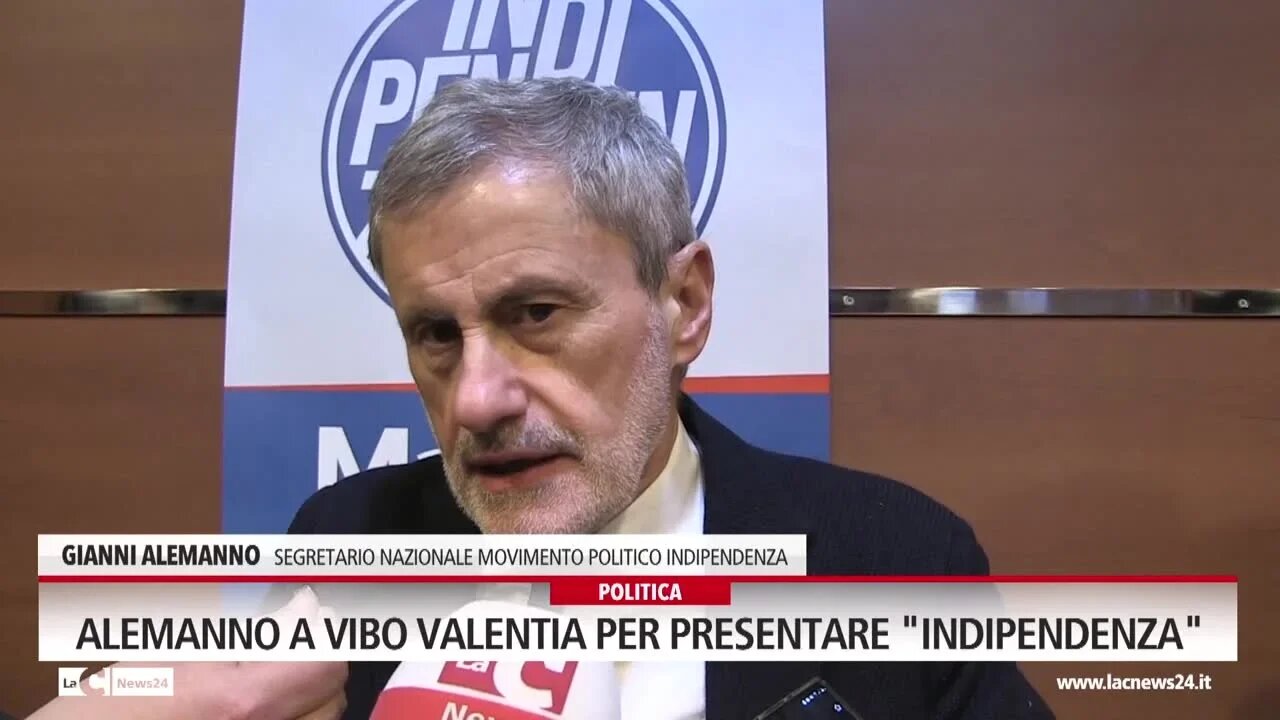 Alemanno a Vibo Valentia per presentare Indipendenza