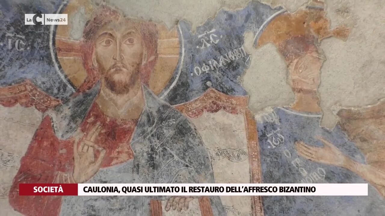 Caulonia, quasi ultimato il restauro dell’affresco bizantino