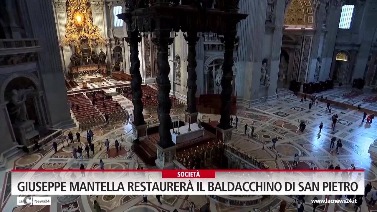 Giuseppe Mantella restaurerà il baldacchino di San Pietro