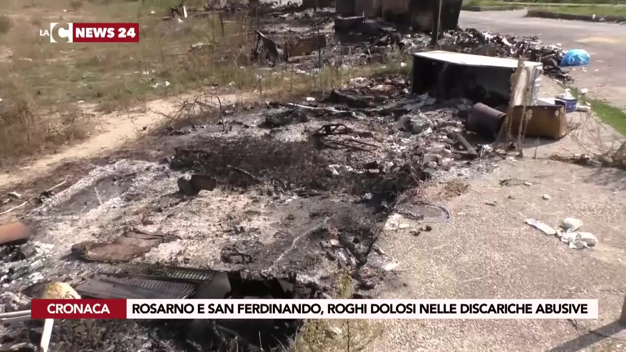 Rosarno e San Ferdinando, roghi dolosi nelle discariche abusive