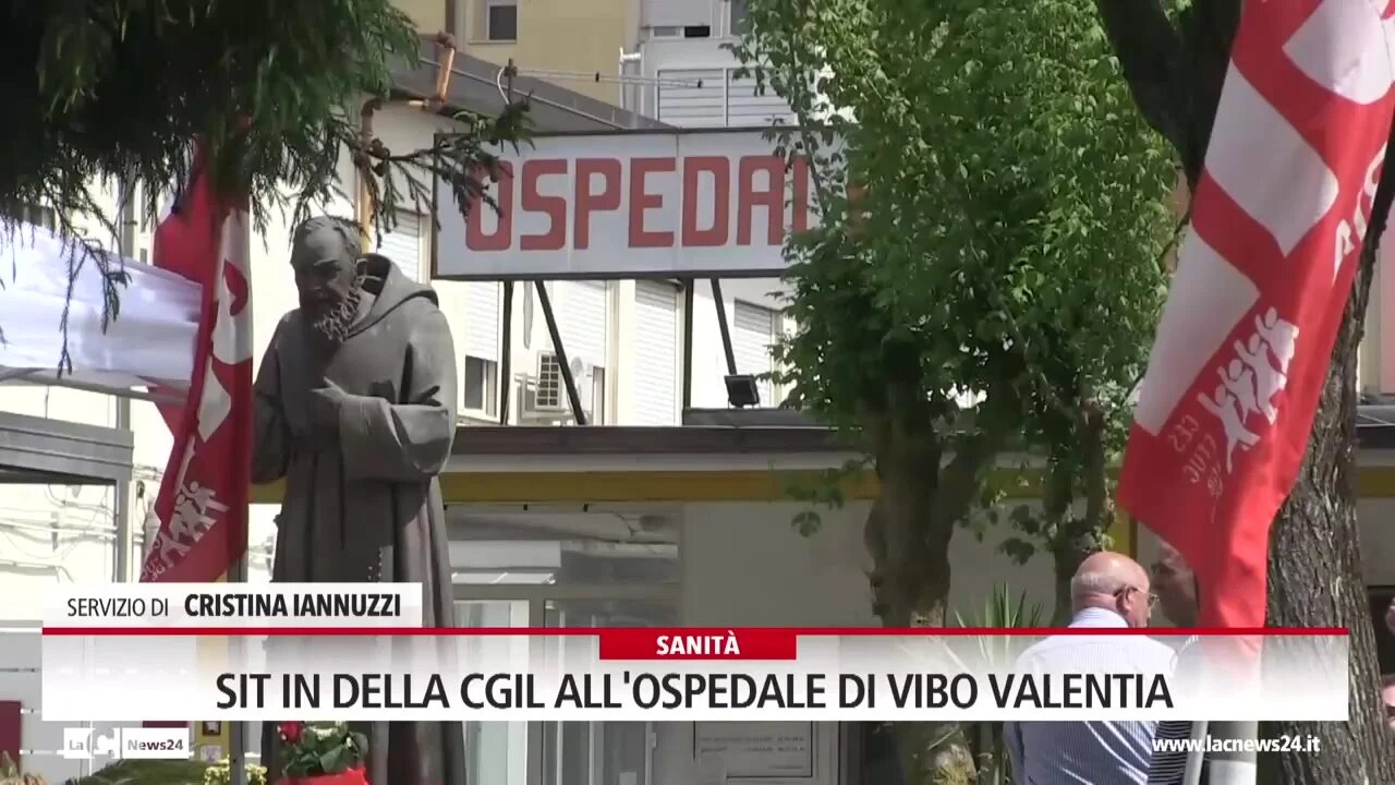 Sit in della Cgil all'ospedale di Vibo Valentia