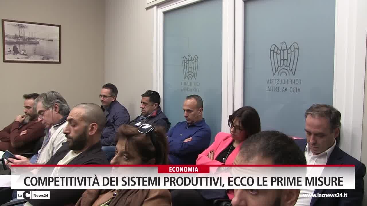 Competitività dei sistemi produttivi, ecco le prime misure