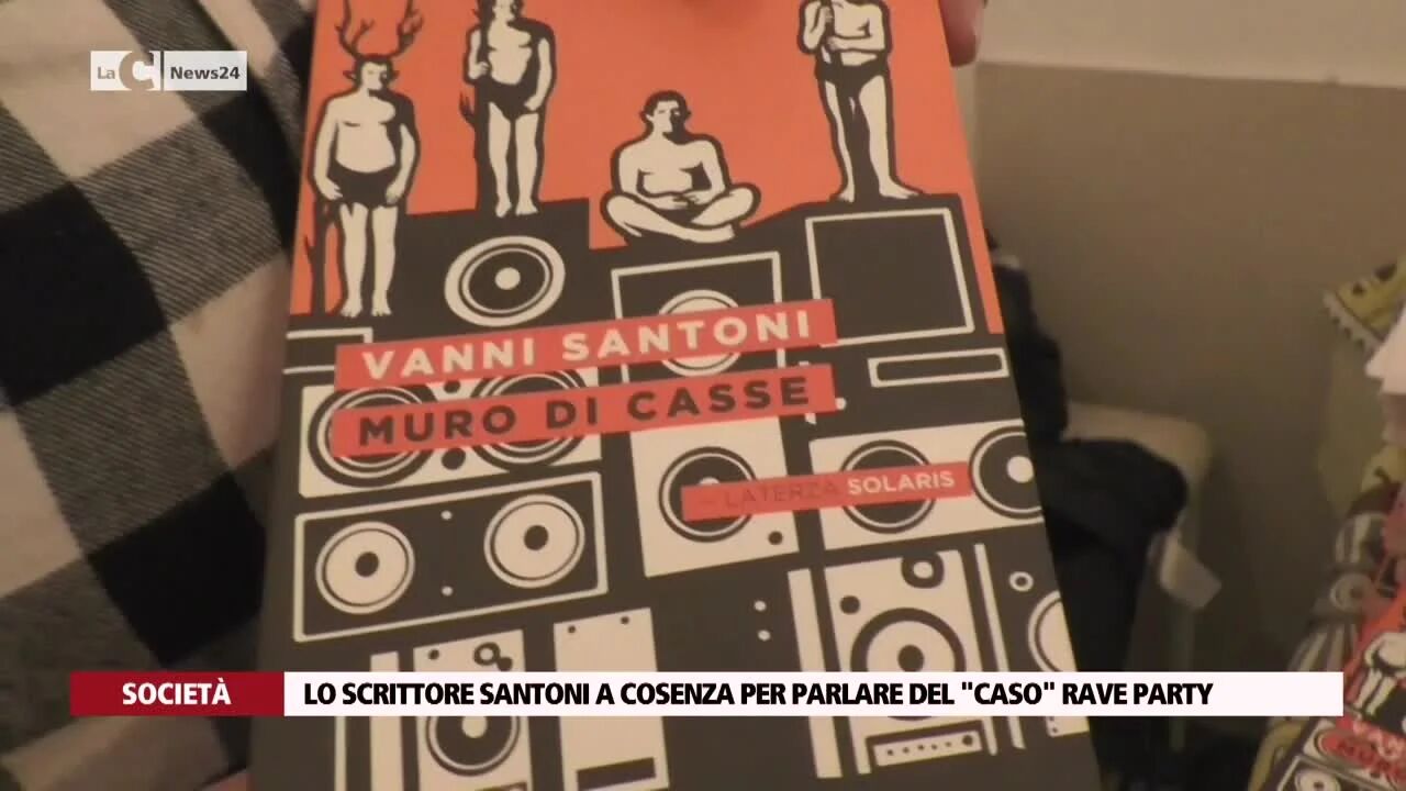Lo scrittore Santoni a Cosenza per parlare del caso rave party
