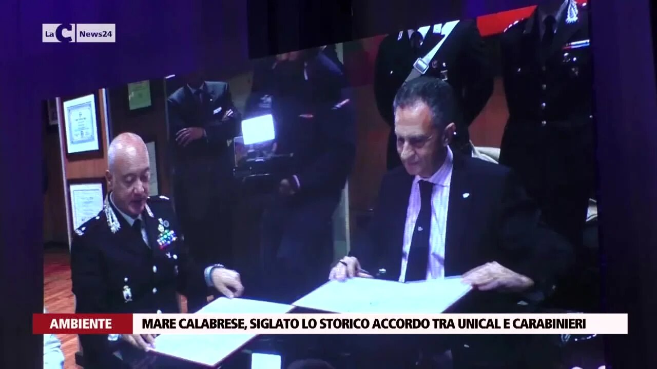 Mare calabrese, siglato lo storico accordo tra Unical e Carabinieri