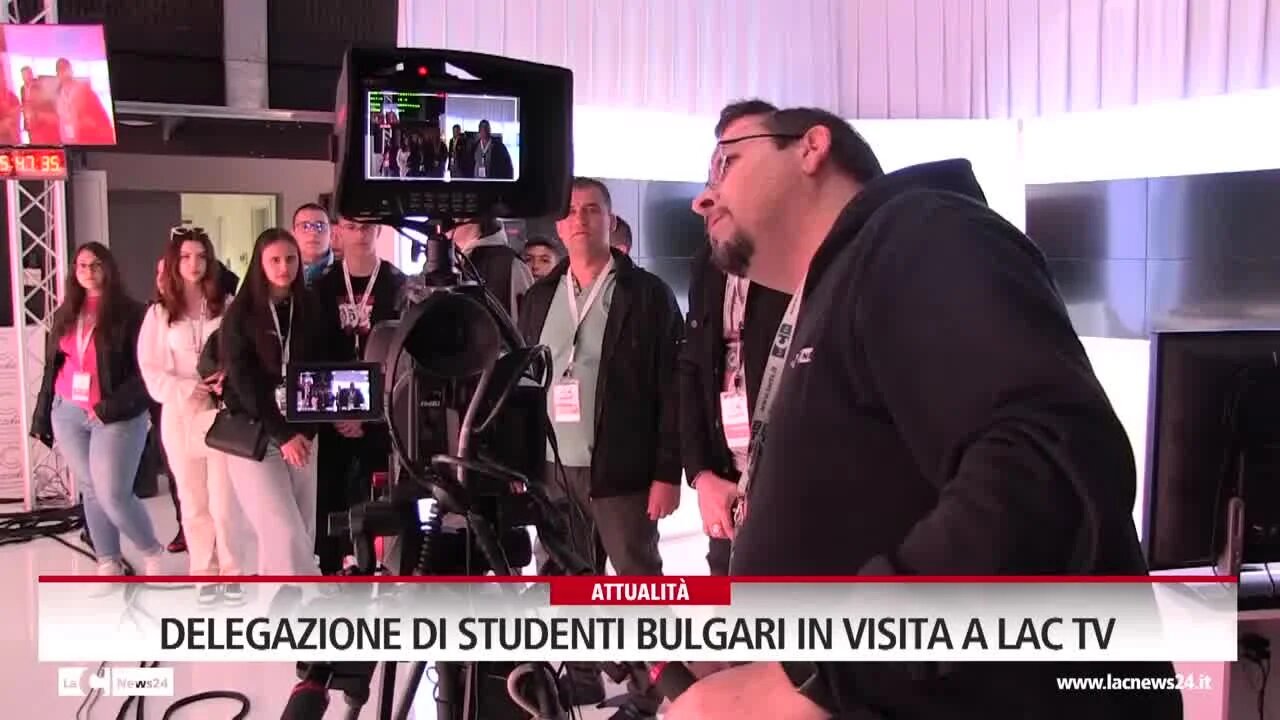 Delegazione di studenti bulgari in visita a LaC Tv