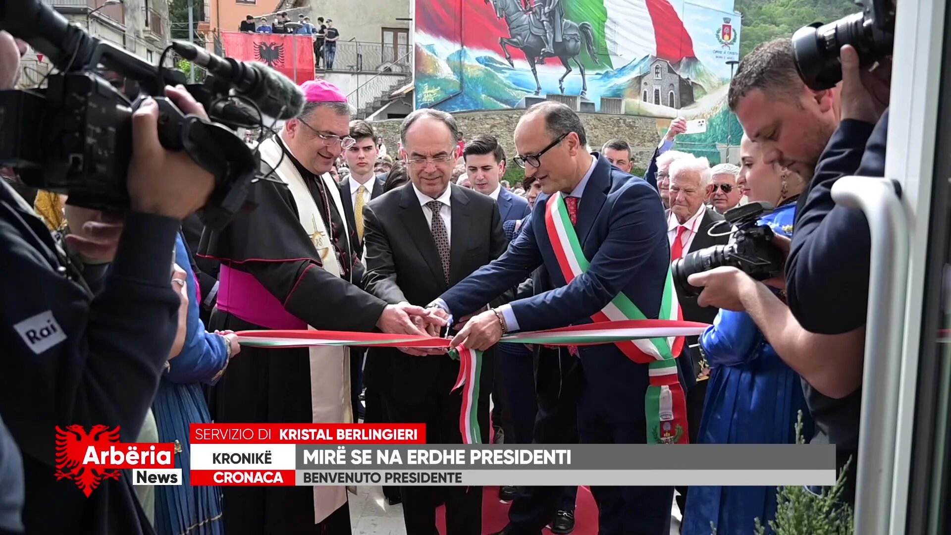 Cerzeto, la nuova sede del Comune inaugurata dal presidente dell’Albania Bajram Begaj