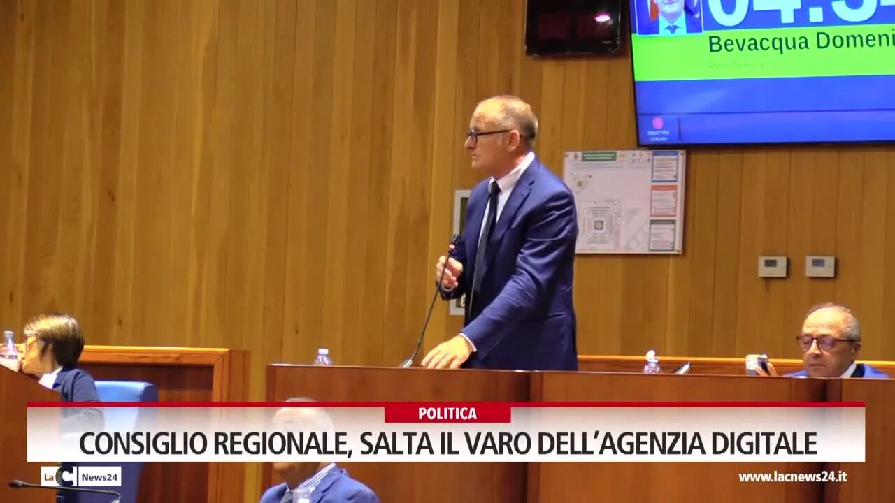 Consiglio regionale, salta il varo dell’agenzia digitale