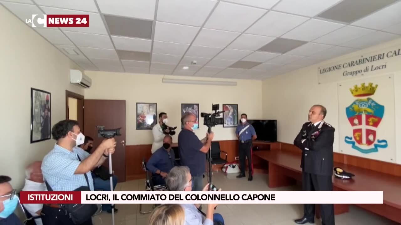 Locri, il commiato del colonnello Capone