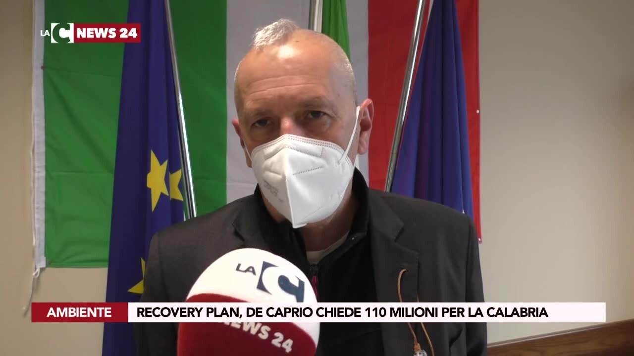 Recovery plan, De Caprio chiede 110 milioni per la Calabria