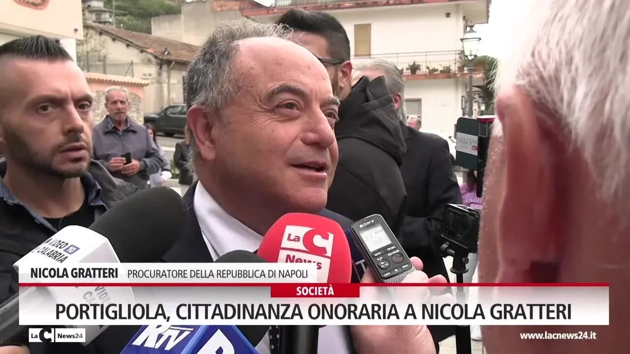 Portigliola, cittadinanza onoraria a Nicola Gratteri
