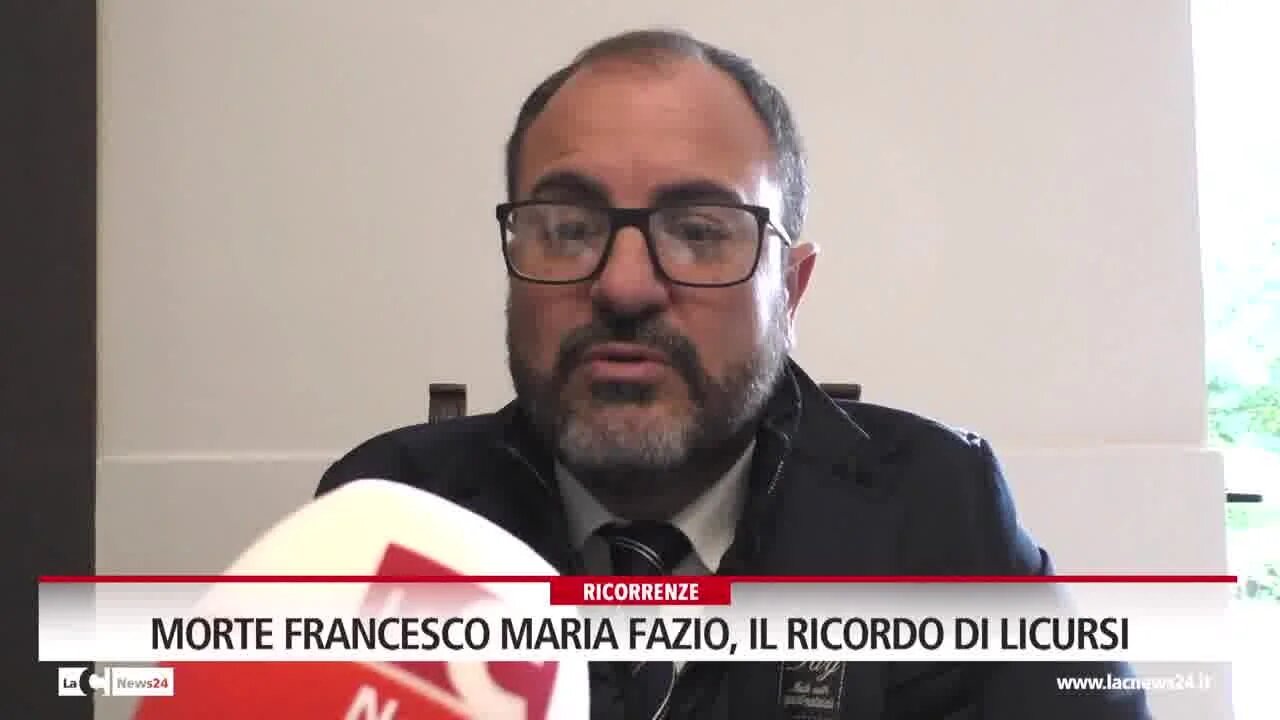 Morte Francesco Maria Fazio, il ricordo di Licursi