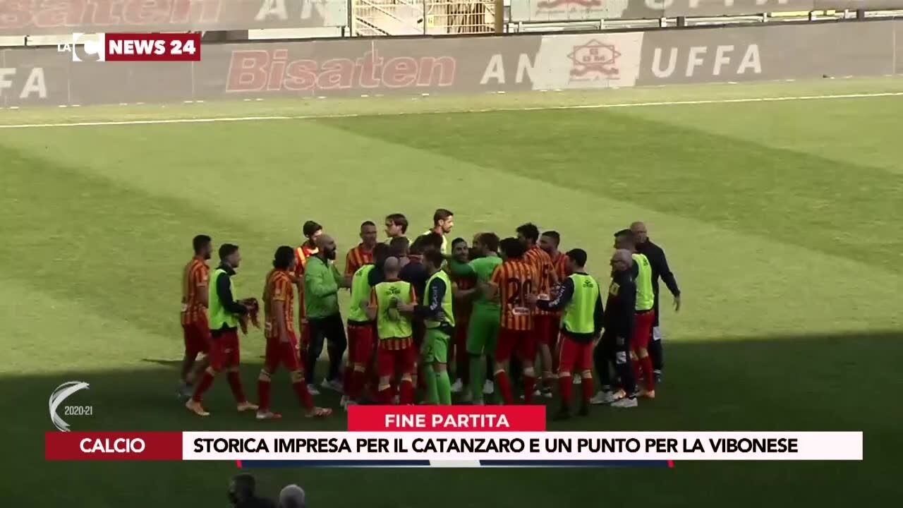 Storica impresa per il Catanzaro e un punto per la Vibonese