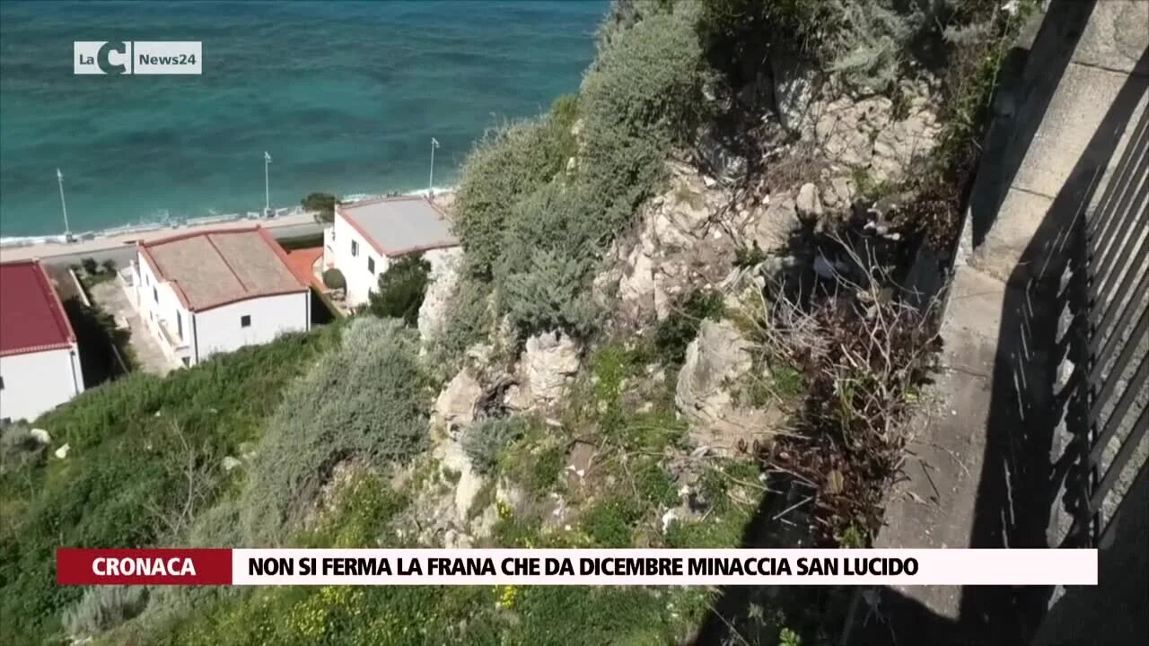 Non si ferma la frana che da dicembre minaccia San Lucido