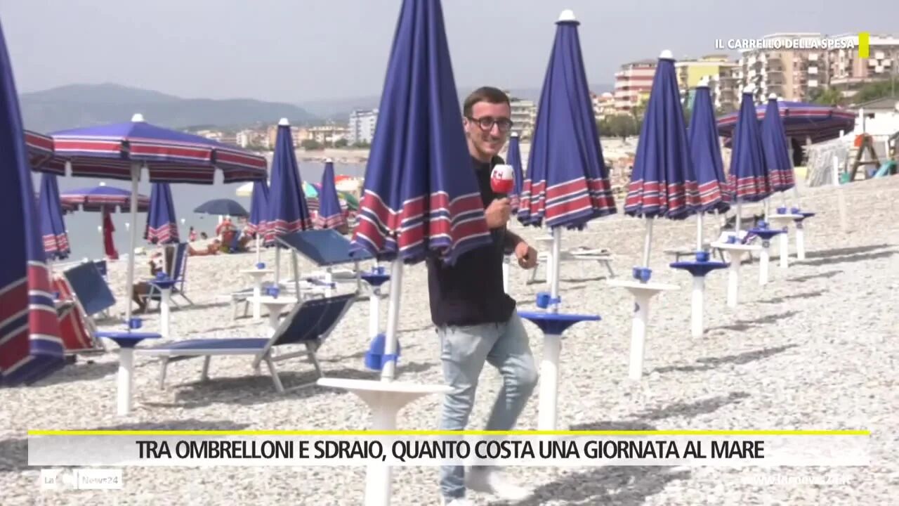 Rubrica tg carrello della spesa - Tra ombrelloni e sdraio, quanto costa una giornata al mare