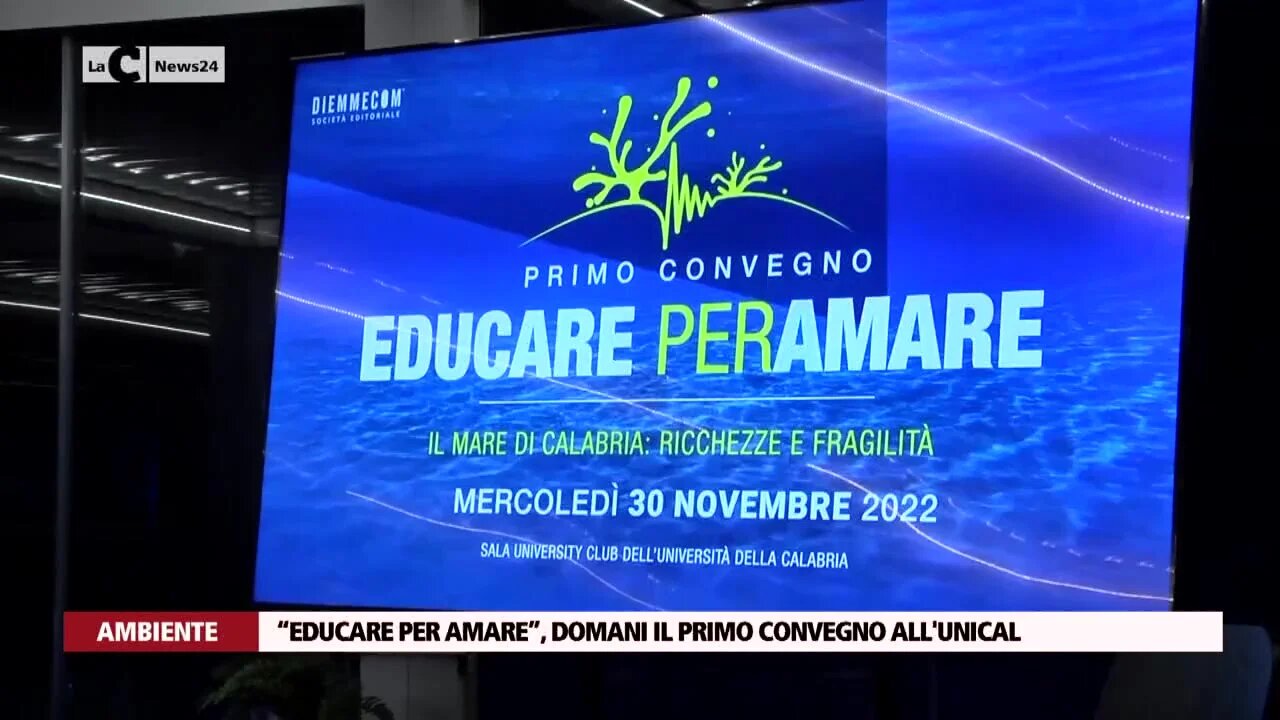 Tutelare il mare calabrese, il 30 novembre il primo convegno all’Unical del progetto Educare per amare