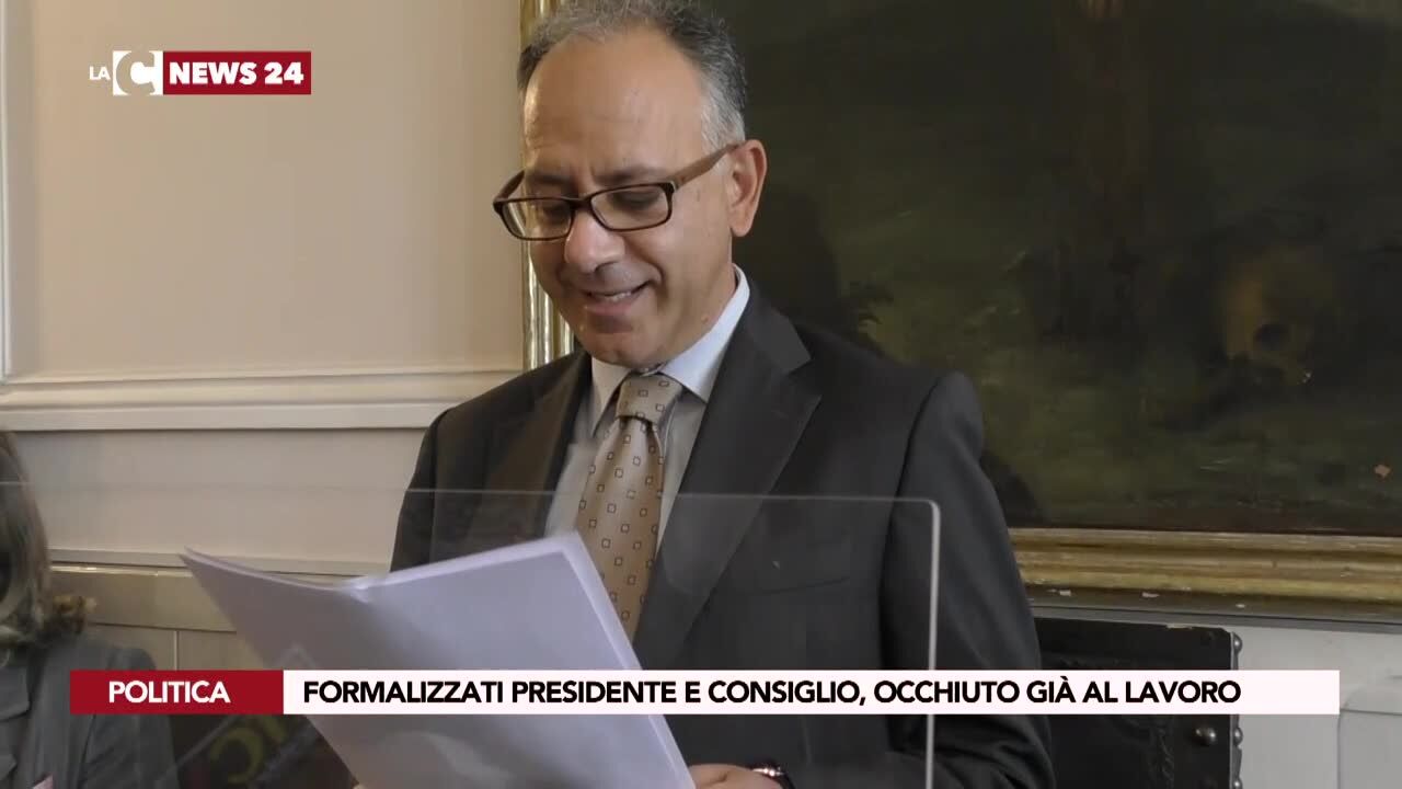 Formalizzati Presidente e Consiglio, Occhiuto già al lavoro