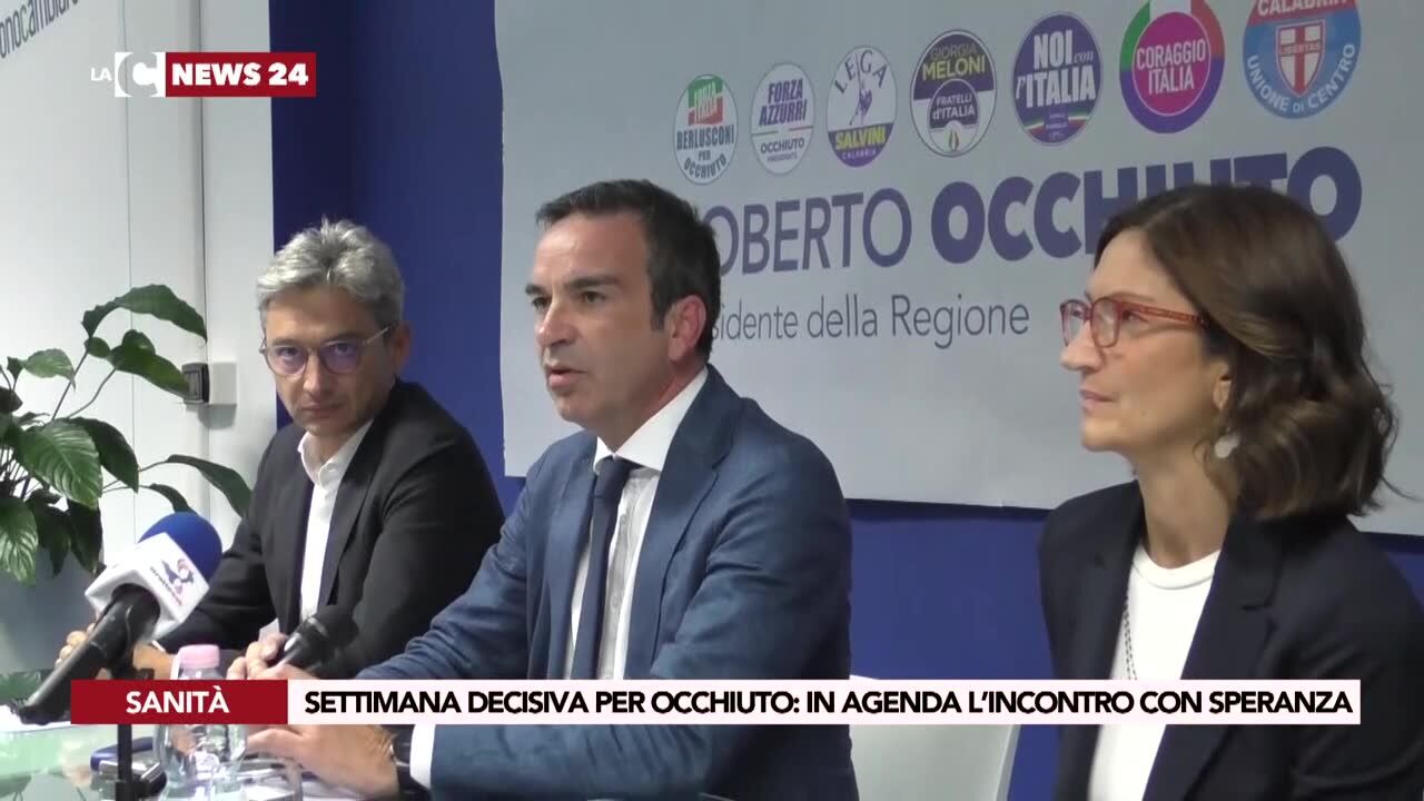 Settimana decisiva per Occhiuto: in agenda l’incontro con Speranza