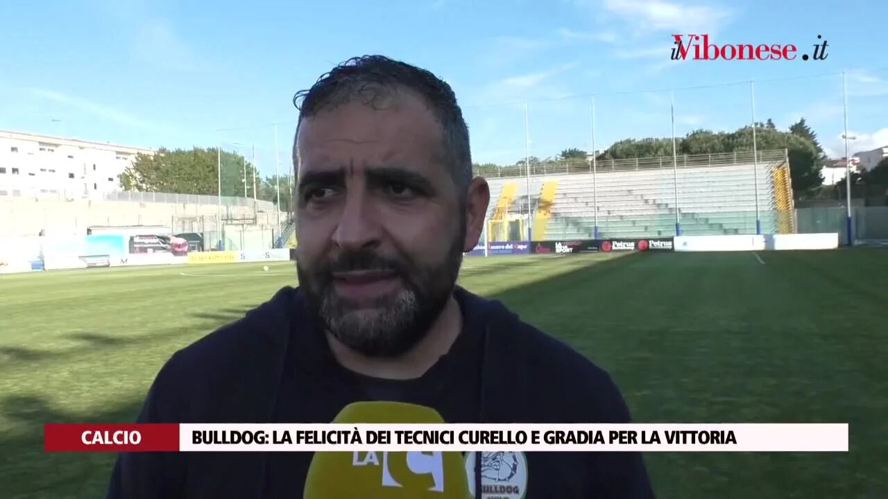 Bulldog: la felicità dei tecnici Curello e Gradia per la vittoria