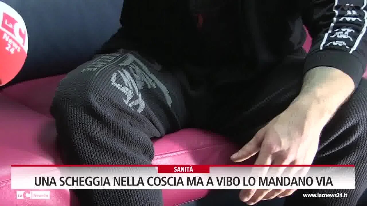 Una scheggia nella coscia ma a Vibo lo mandano via