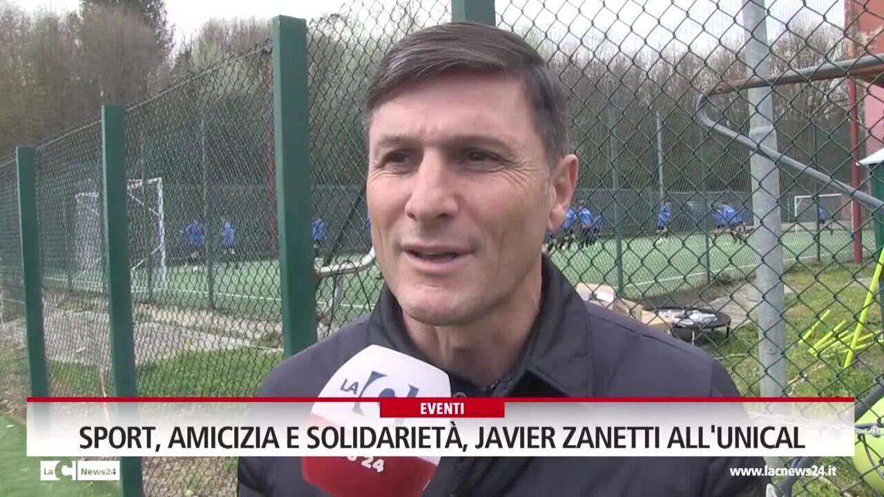 Sport, amicizia e solidarietà, Javier Zanetti all'Unical